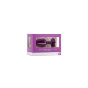 Alternative view of Diamond Buttplug, Large - purple
