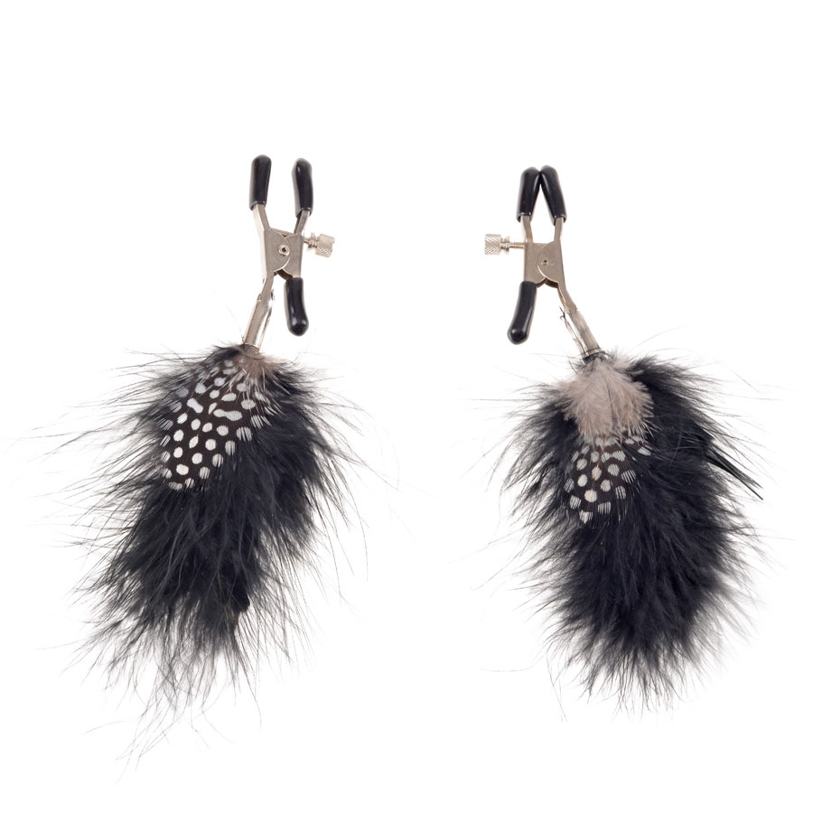 Feather Nipple Clamps and Anal Plug