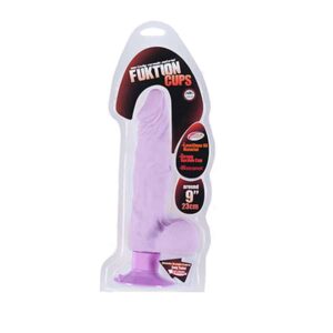 Alternative view of Realistic Vibrator with Testicles 23cm