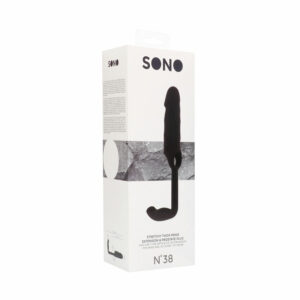 Alternative view of Sono No.38 Stretchy Penis Extension & Plug - Black
