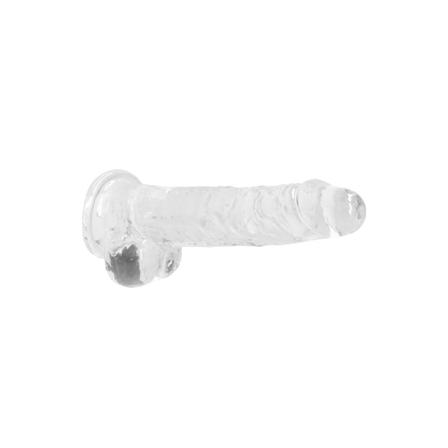 20 cm Realistic Dildo With Balls - Transparent - Bild 5