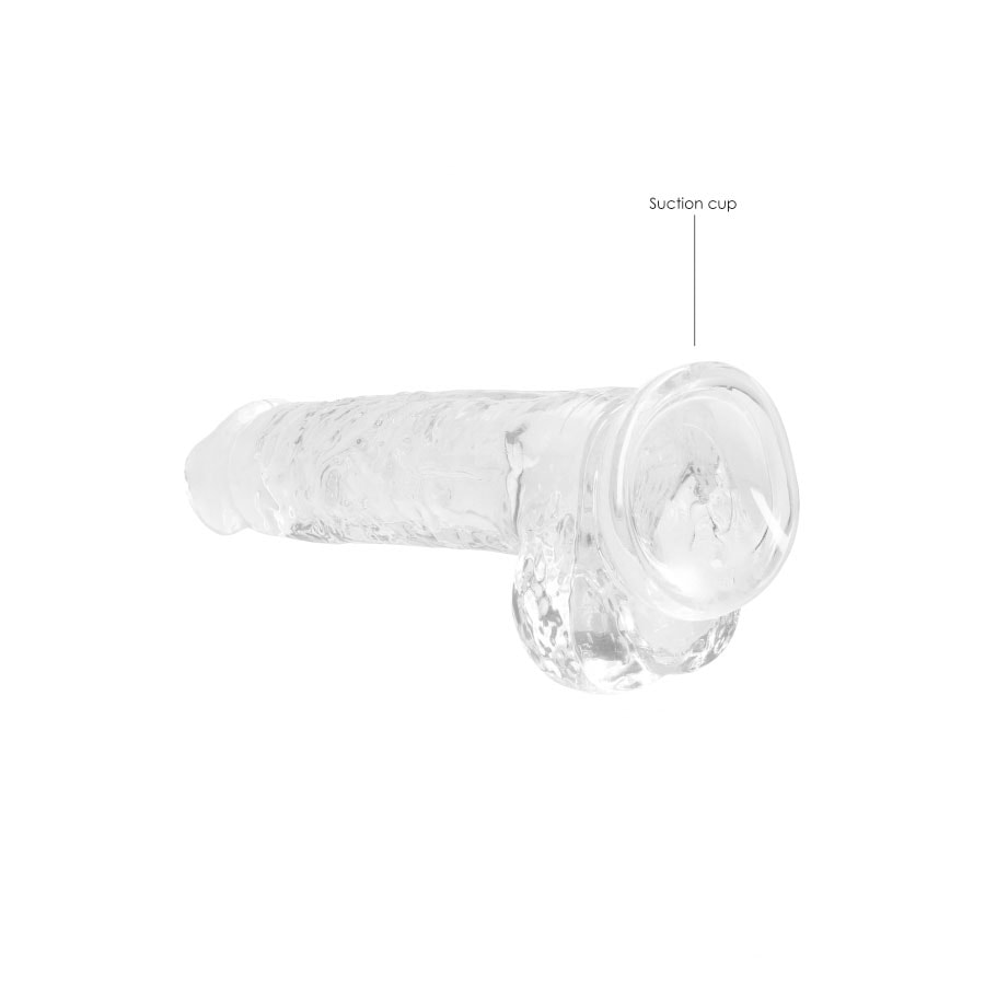 20 cm Realistic Dildo With Balls - Transparent - Bild 2