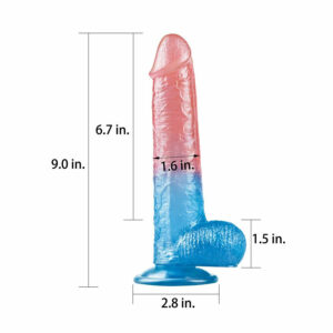 Alternative view of Dazzle Studs Dong 23cm - Pink & Blue