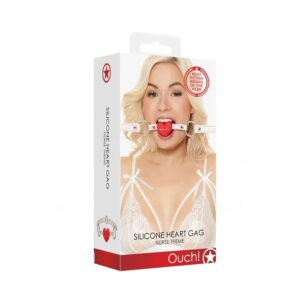 Alternative view of Silicone Heart Gag - Nurse Theme - White
