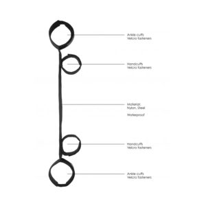 Alternative view of OUCH! - Spreader Bar with Hand and Ankle Cuffs