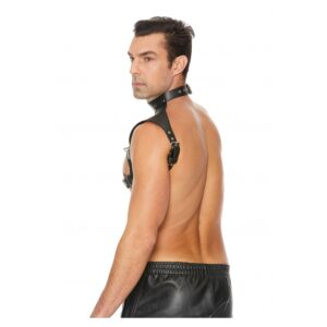 Alternative view of Men Harness with Neck Collar