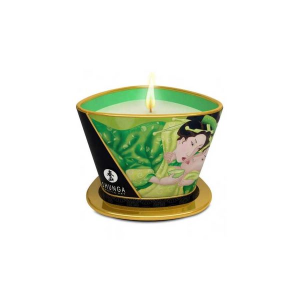 Shunga Massage Candle - Green Exotic