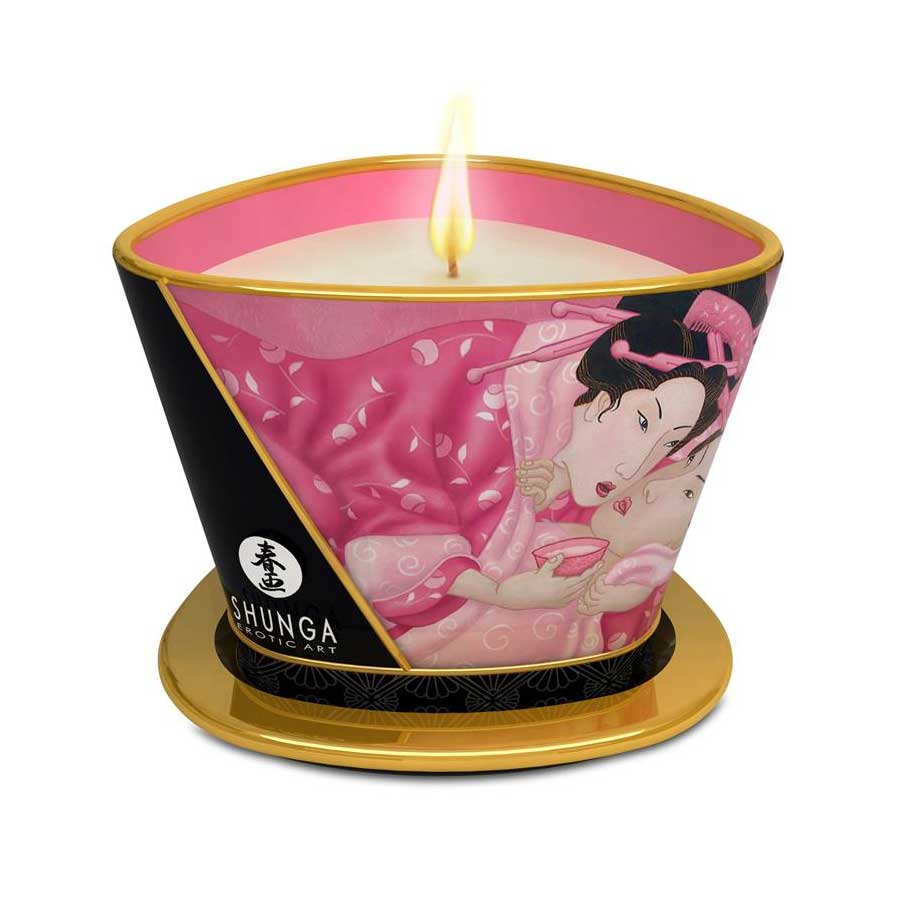 Shunga Massage Candle - Rose