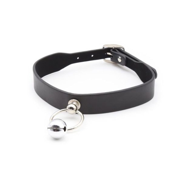 Fetish Addict Collar with Hoop & Bell