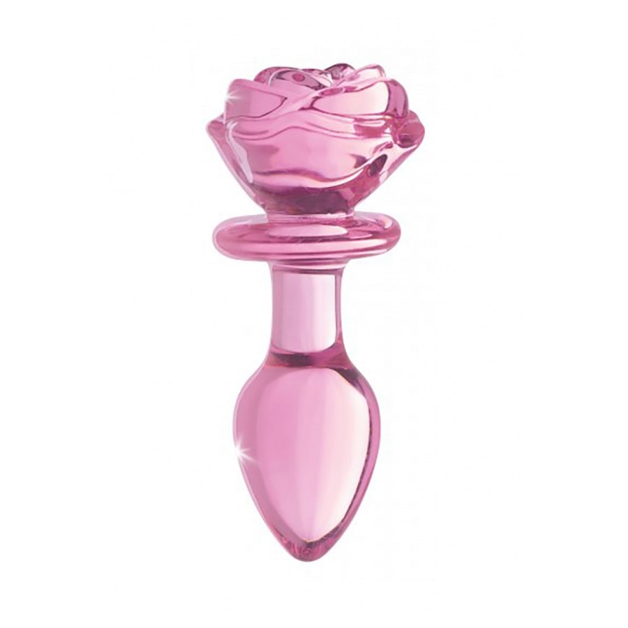 Glass Medium Anal Plug - The Pink Rose | Buttplug//Buttplug glas//Safe search | Intimast